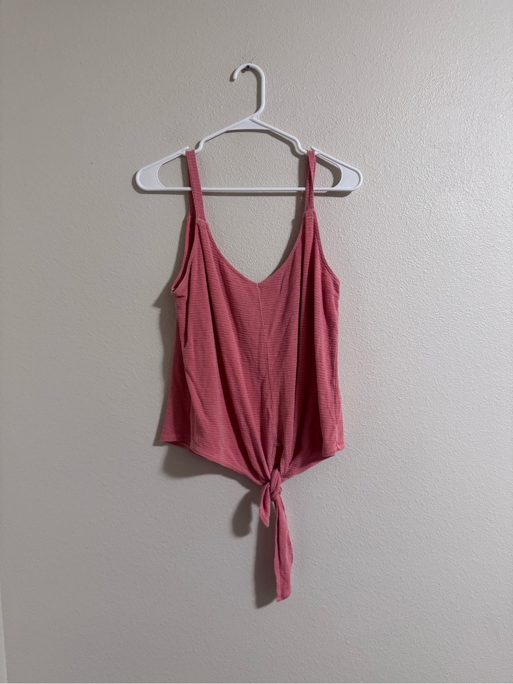 BKE Pink Tie-Front Camisole Tank